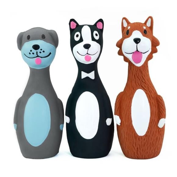 Squeaky Latex Dog Toys Standing Stick Dog Puppy Fetch Interactive Play - Picture 3 of 5